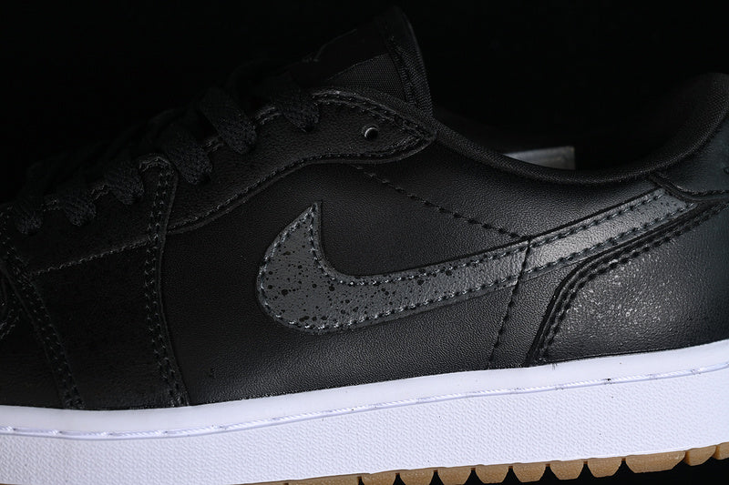 Nike Air Jordan 1 Low Brown Sole Black Sneakers