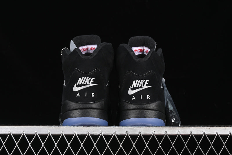 Nike Air Jordan 5 Retro Metallic Silver Black Sneakers