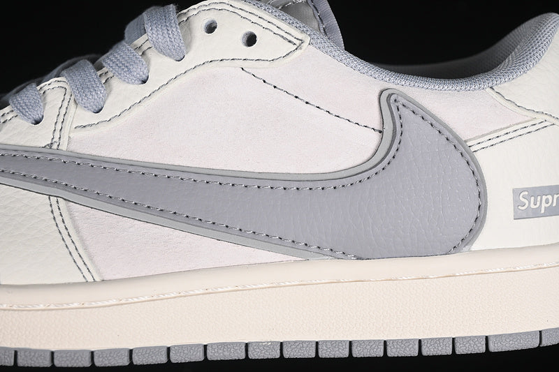 Travis Scott Fragment Design Nike Air Jordan 1 Low OG SP Grey White Sneakers