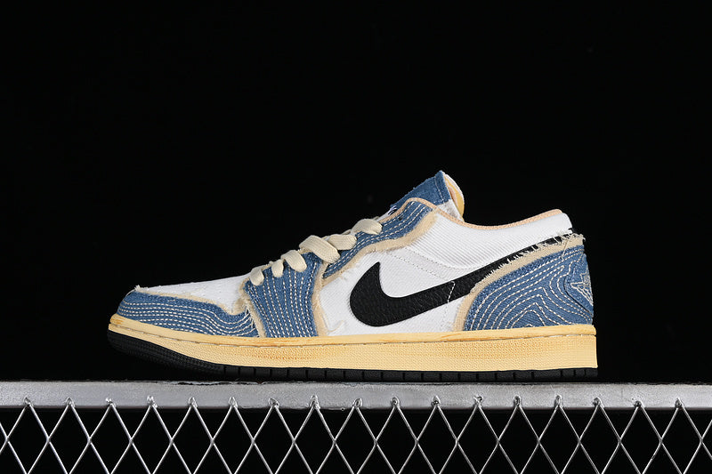 Nike Air Jordan 1 Low SE Denim Blue White Sneakers
