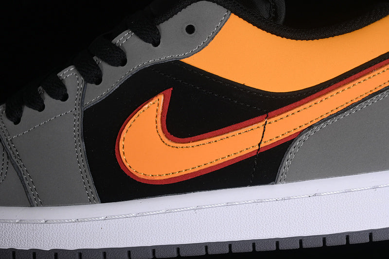 Nike Air Jordan 1 Low SE Light Graphite Black Vivid Orange Sneakers