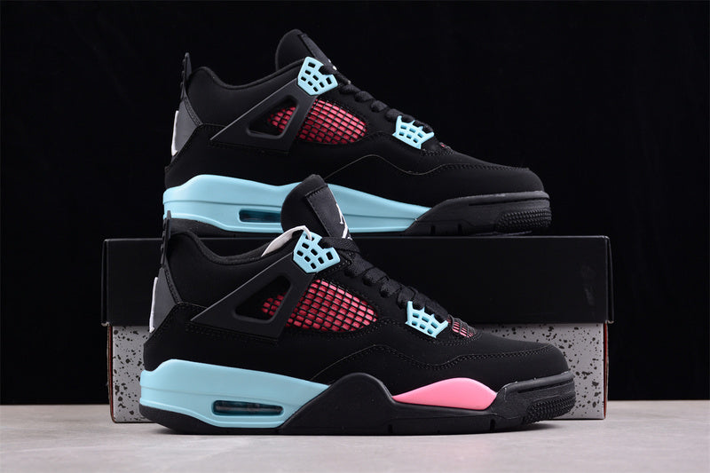 Nike Air Jordan 4 Retro Blue Pink Black Sneakers