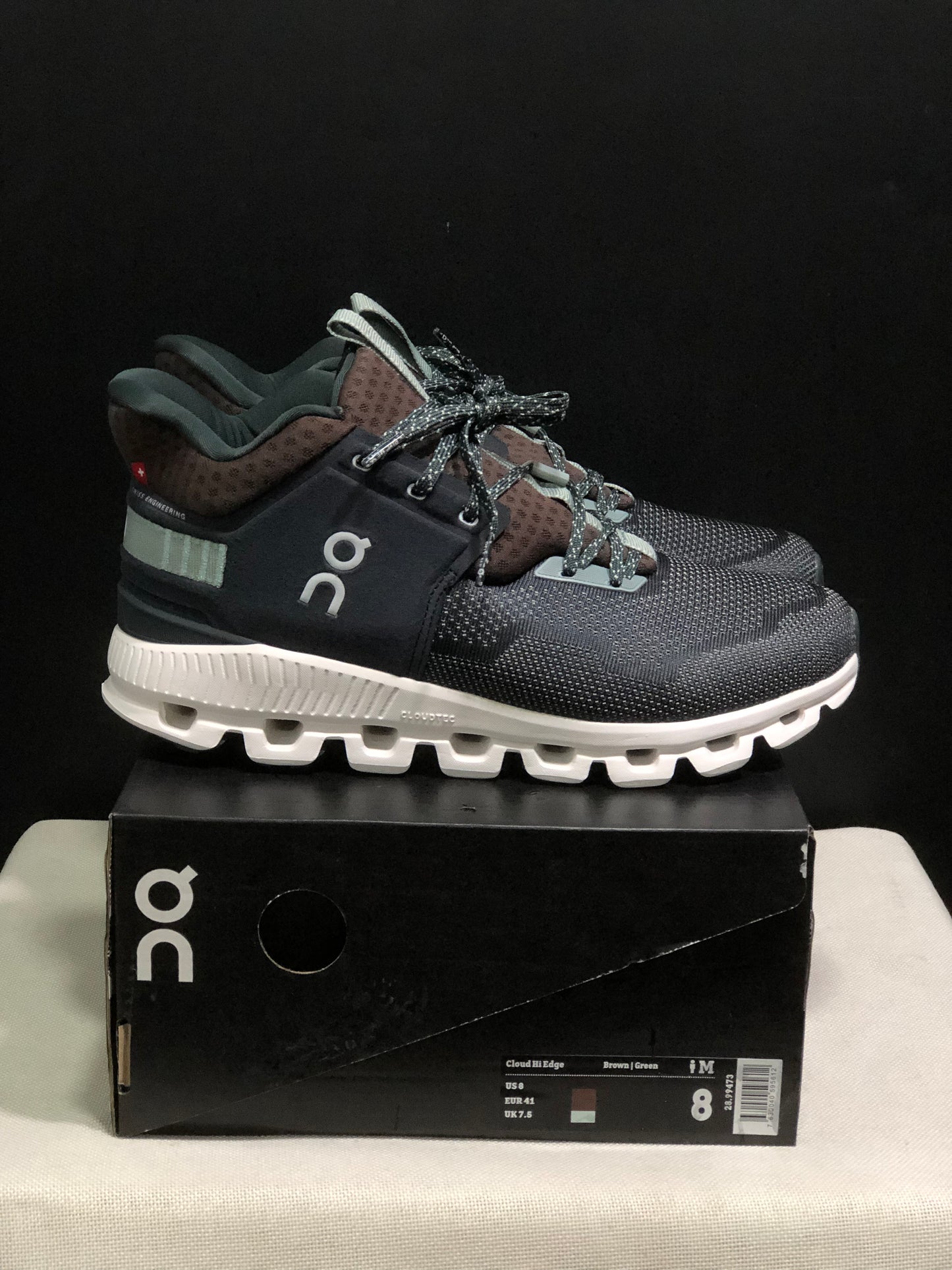 On Running Cloud Hi Edge Outdoor Training Running Shoes Brown/Dark Green