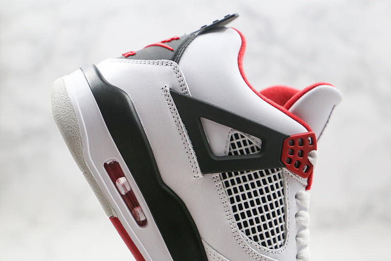 Nike Air Jordan 4 Retro OG IV White Bred Fire Red Sneakers