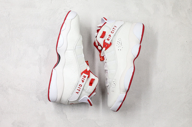Nike Air Jordan 6 Rings White Red Sneakers