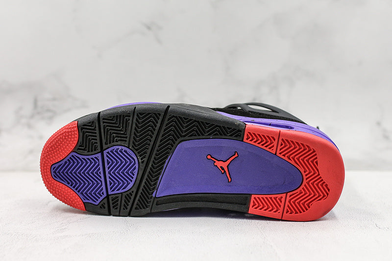 Nike Air Jordan 4 Retro NRG Raptors Black Court Purple Red Sneakers