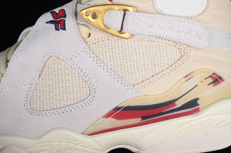 SoleFly Nike Air Jordan 8 Retro SP Mi Casa Es Su Casa Red Metallic Gold White Sneakers