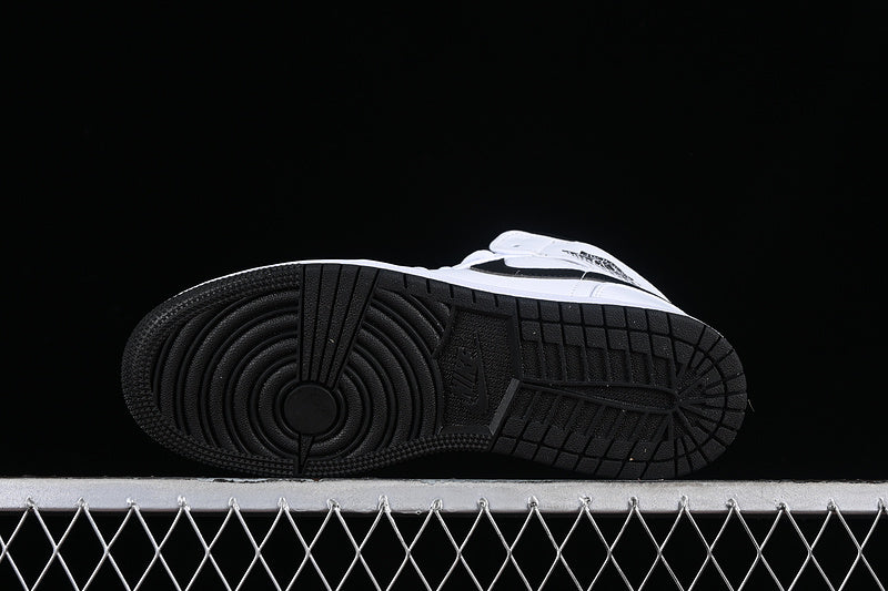 Nike Air Jordan 1 Mid Black Sole White Sneakers