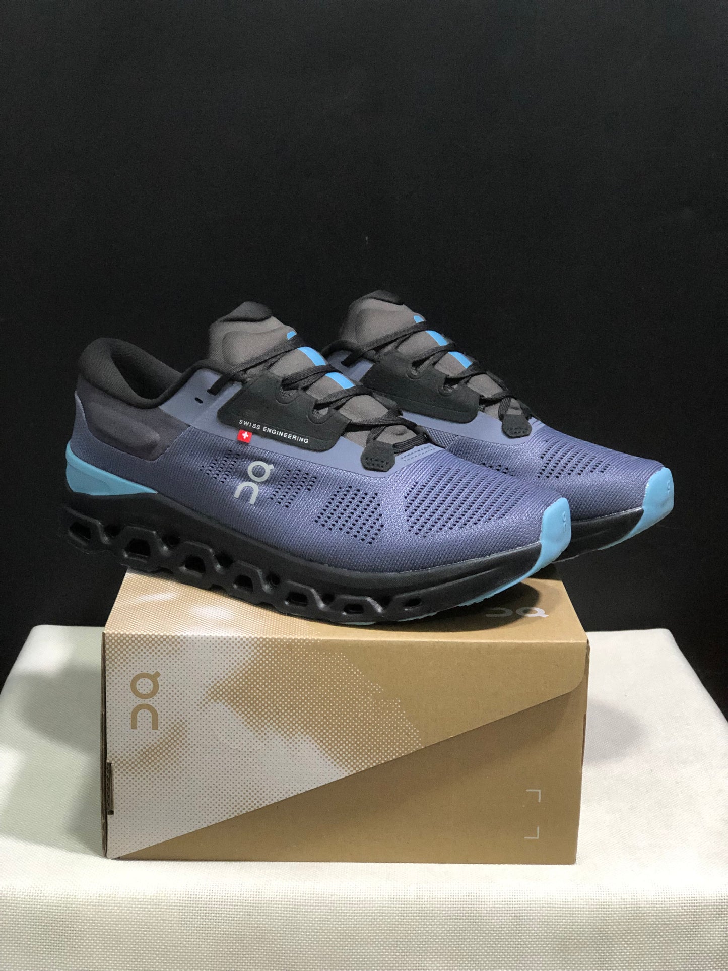 On Running Cloudstratus 3 Anti-Slip Running Shoes Dark Blue/Black