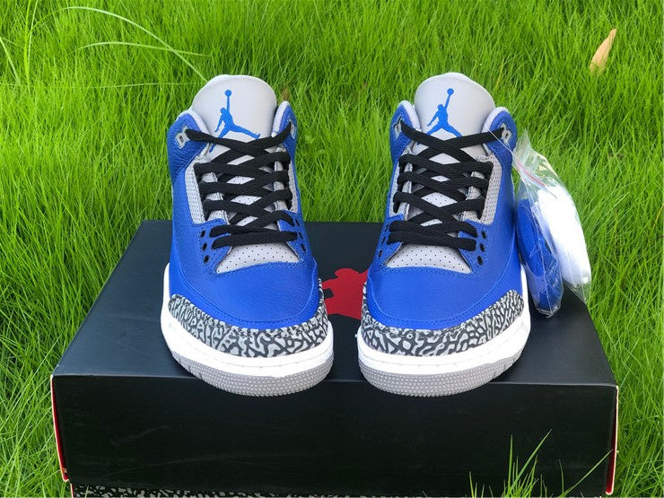 Nike Air Jordan 3 Retro Varsity Royal Cement Sneakers