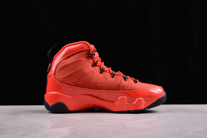 Nike Air Jordan 9 Retro Black Sole Chile Red Sneakers