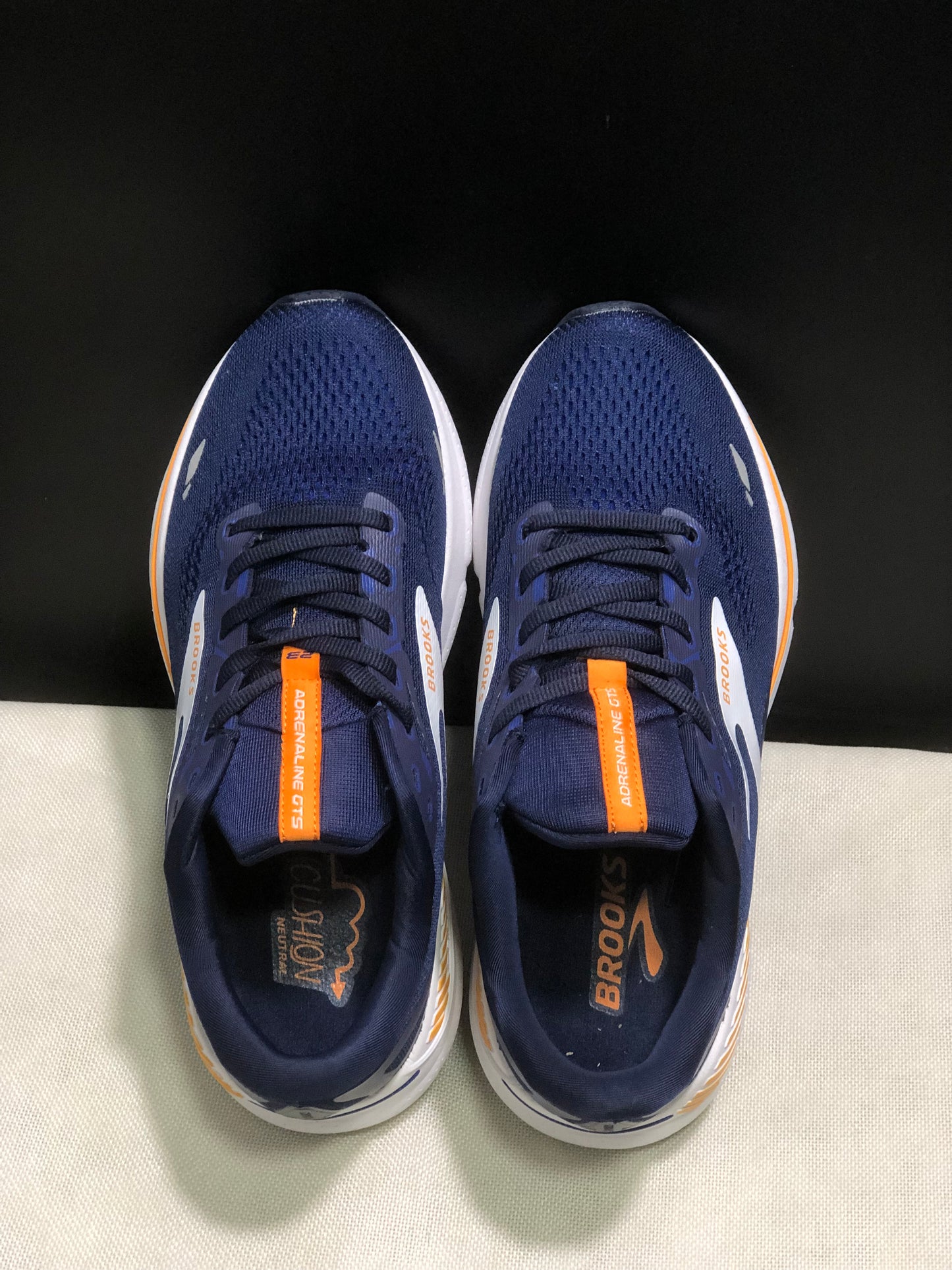 Brooks Adrenaline GTS 23 Shock-absorbing Wear-resistant Low-top Running Shoes Blue/Orange