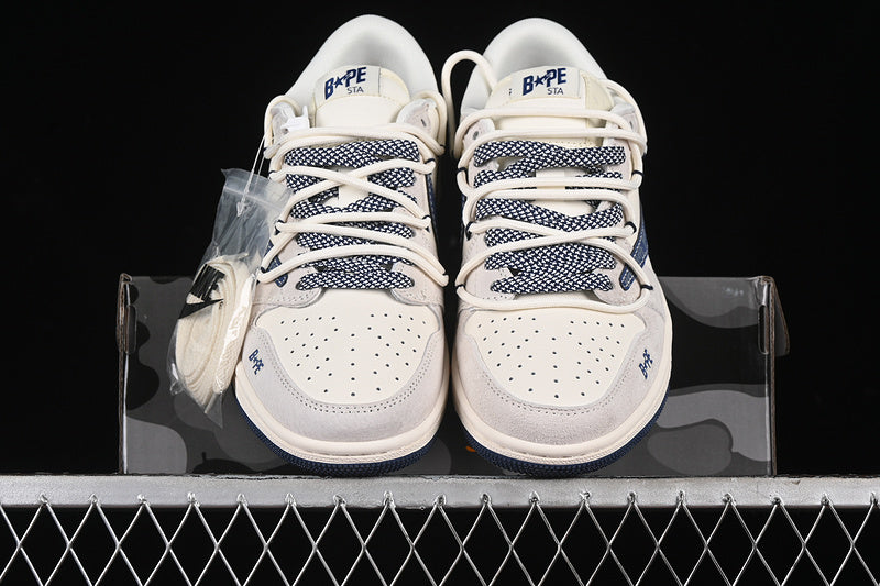 Nike Air Jordan 1 Low Travis Scott Fragment Design BAPE White Grey Blue Red Multicolour Sneakers