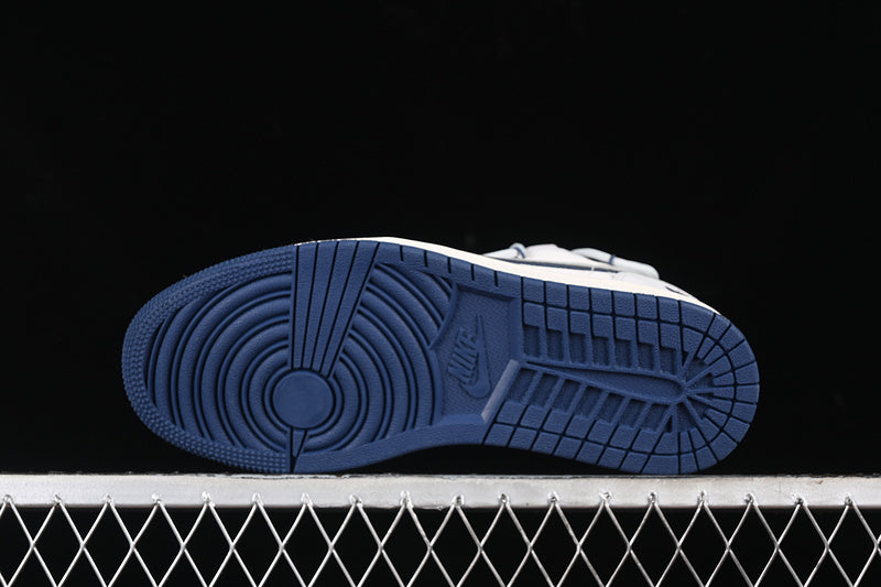 Nike Air Jordan 1 Low BAPE Blue Sole Grey White Sneakers