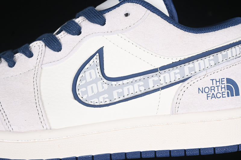 Nike Air Jordan 1 Low White Grey Blue Sneakers