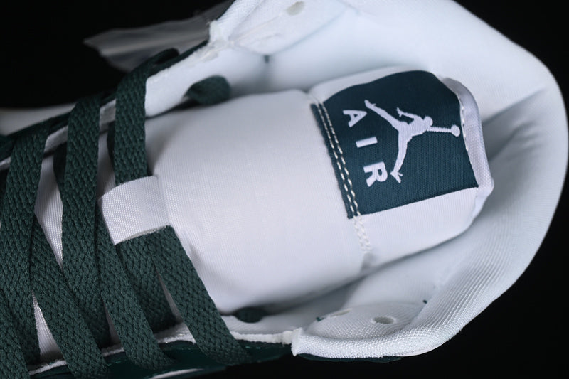 Nike Air Jordan 1 Mid White Sail Oxidized Green Sneakers