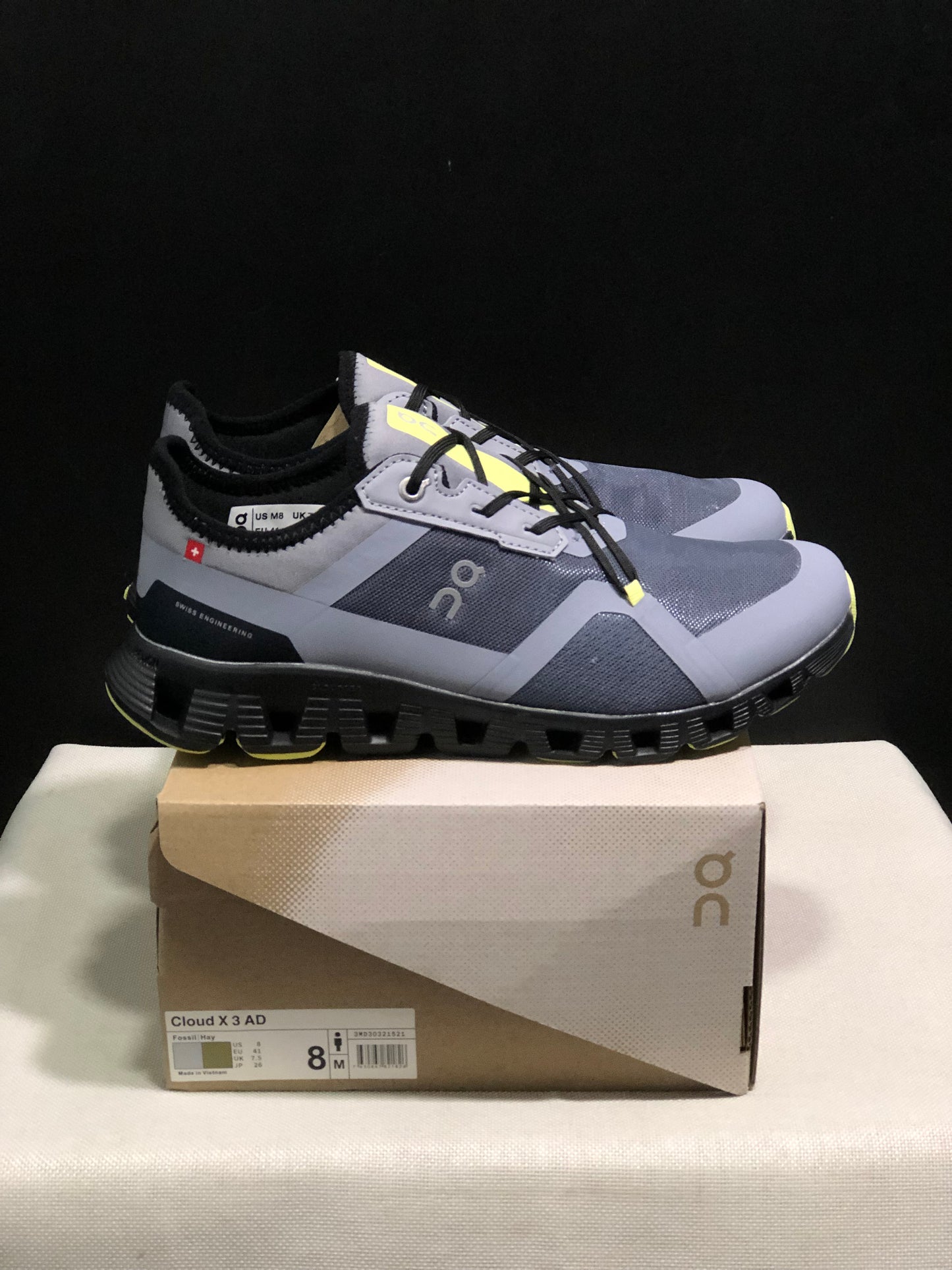 On Running Cloud X 3 AD Comfortable Wear-Resistant Training Shoes Grey/Hay