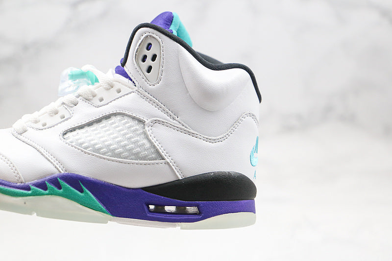 Nike Air Jordan 5 Retro White Grape Purple Sneakers