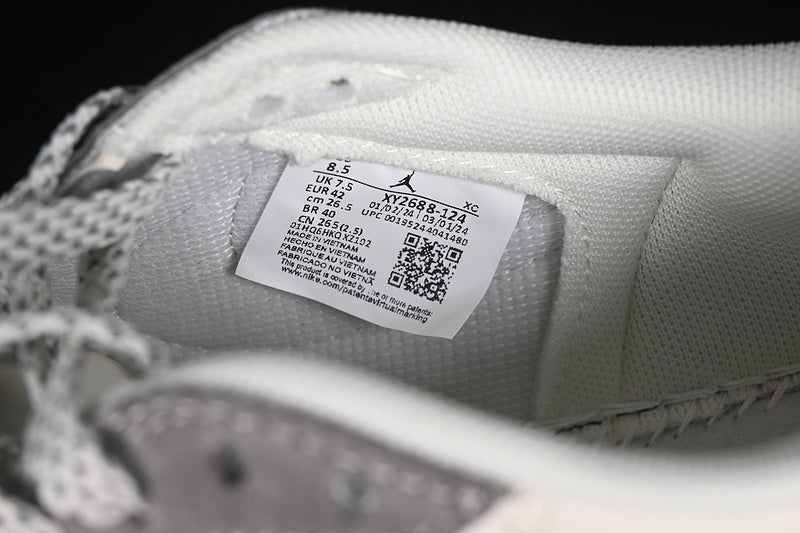 Travis Scott Fragment Design Nike Air Jordan 1 Low OG SP Light Grey White Sneakers
