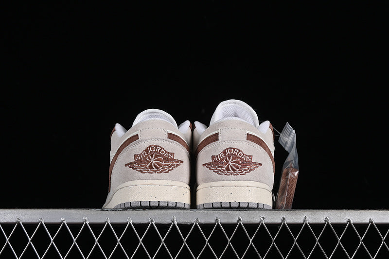 Nike Air Jordan 1 Low Brown Grey White Sneakers