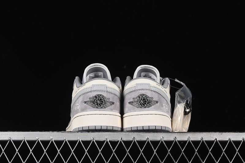 Nike Air Jordan 1 Low Grey White Sneakers
