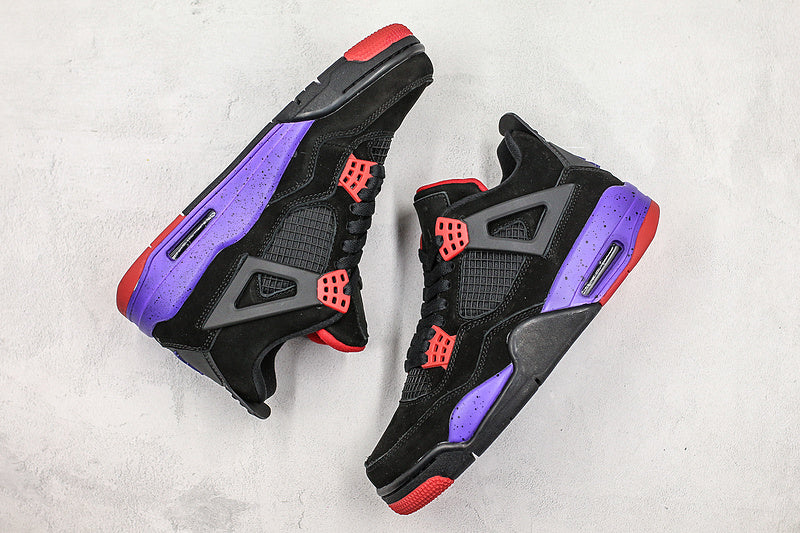 Nike Air Jordan 4 Retro NRG Raptors Black Court Purple Red Sneakers