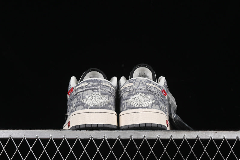Nike Air Jordan 1 Low DIOR White Grey Sneakers