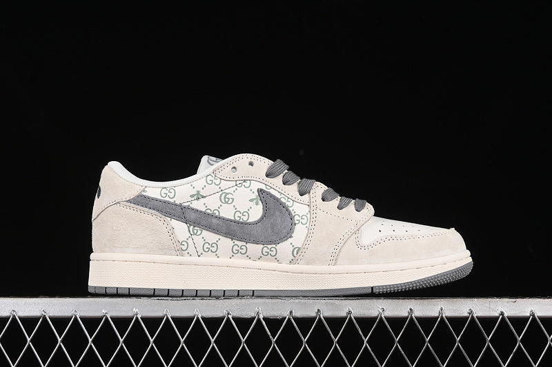 Nike Air Jordan 1 Low OG SP Travis Scott Fragment Design Grey Sole Cream Grey Sneakers