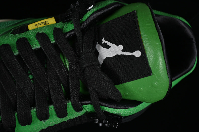 Nike Air Jordan 4 Retro Manila White Black Green Sneakers