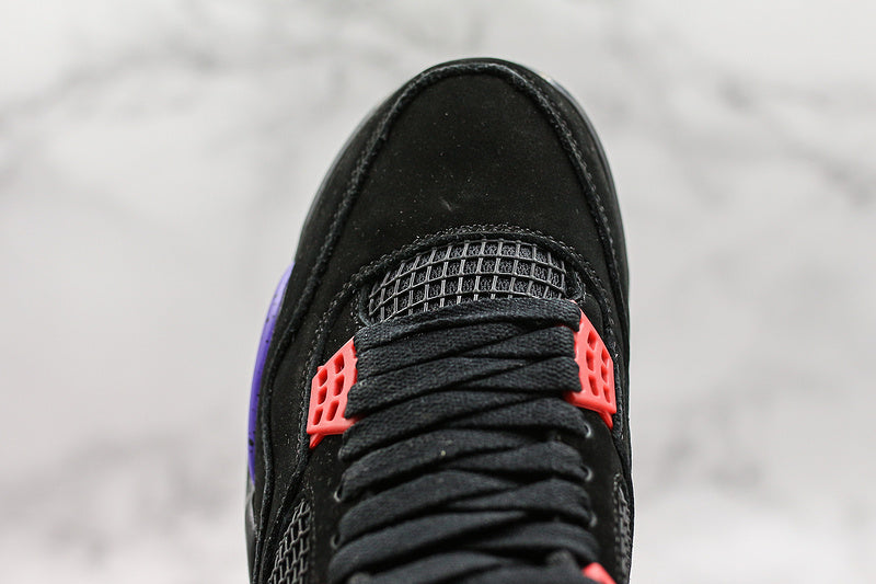 Nike Air Jordan 4 Retro NRG Raptors Black Court Purple Red Sneakers