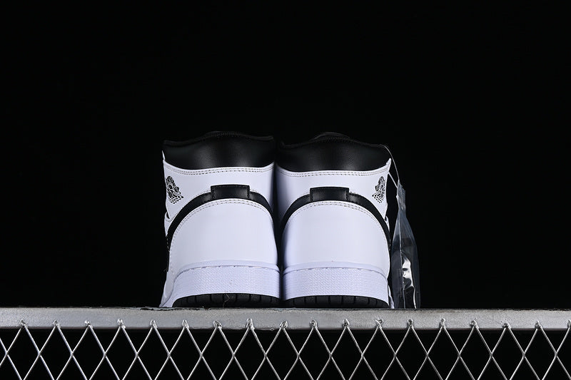 Nike Air Jordan 1 Mid Black Sole White Sneakers