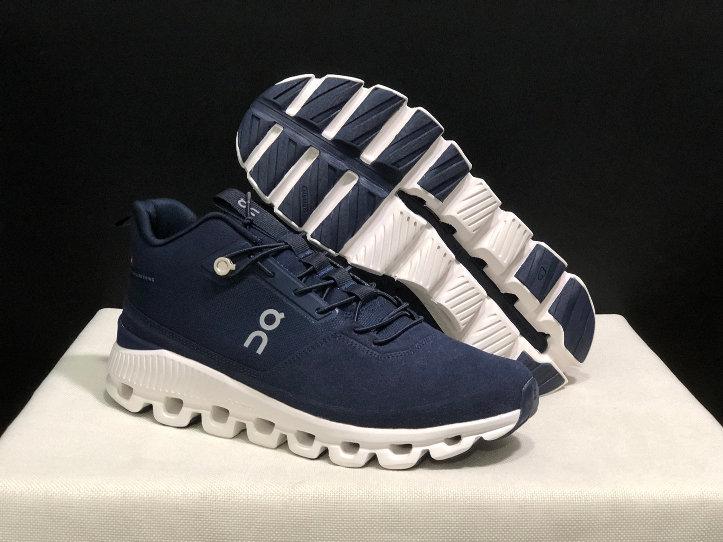 On Running Cloud Hi Edge Outdoor Training Running Shoes Dark Blue/White