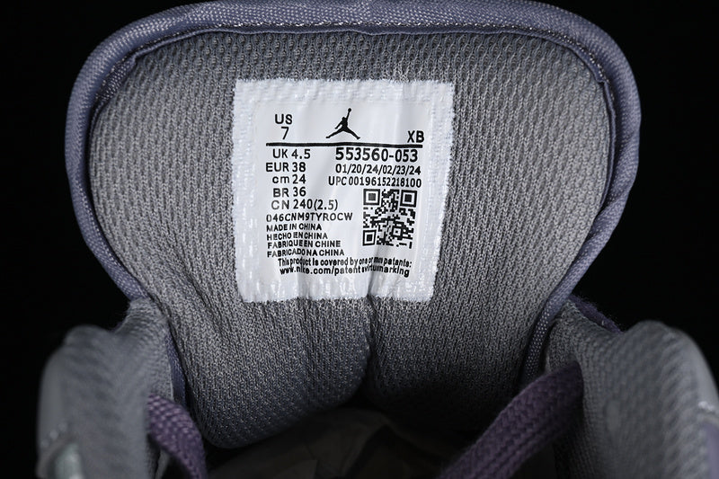 Nike Air Jordan 1 Low Vintage Grey Stealth White Purple Sail Sneakers