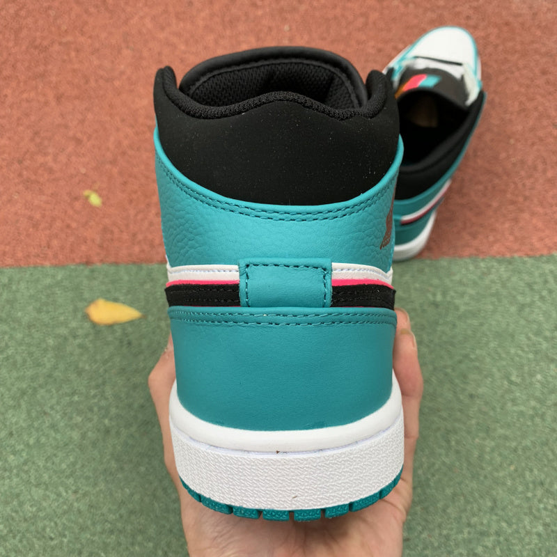 Nike Air Jordan AJ1 Mid South Beach Green Sneakers