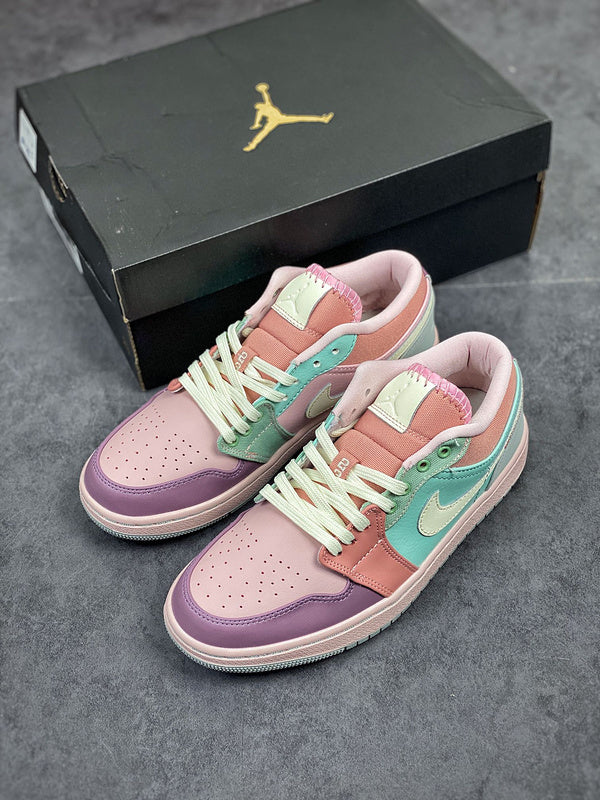 Nike Air Jordan 1 Low Easter Pastel Pink Blue Multicolour Sneakers