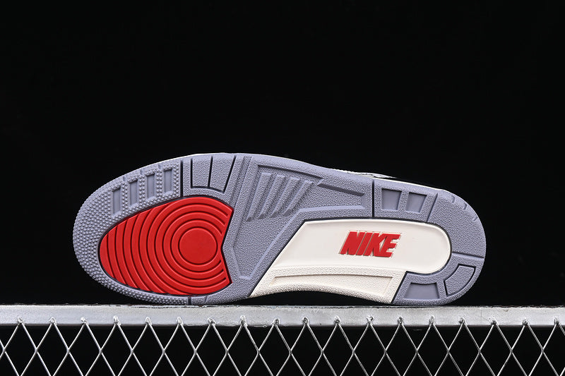 Nike Air Jordan 3 Retro White Cement Reimagined Fire Red Sneakers