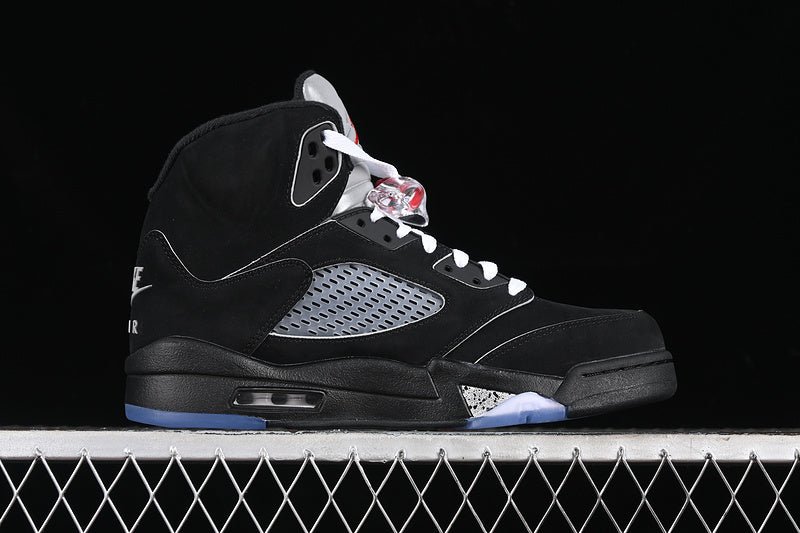 Nike Air Jordan 5 Retro Metallic Silver Black Sneakers