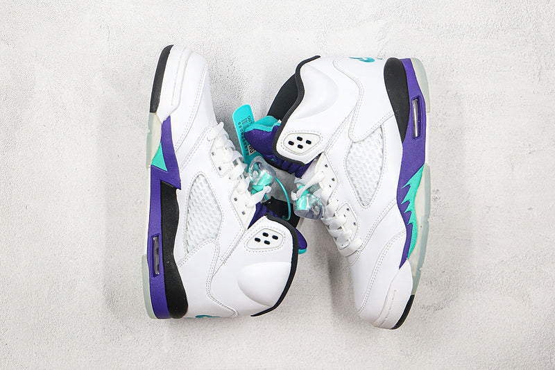 Nike Air Jordan 5 Retro White Grape Purple Sneakers