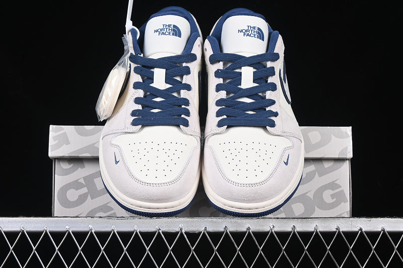 Nike Air Jordan 1 Low White Grey Blue Sneakers