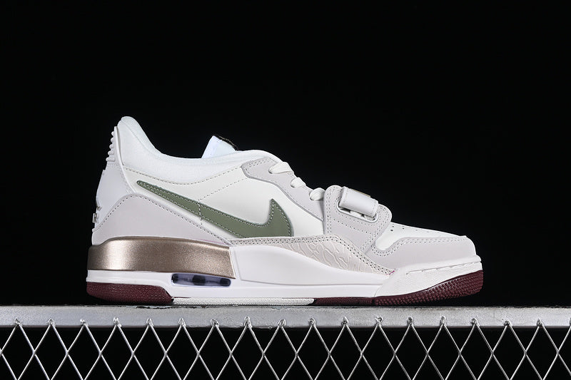Nike Air Jordan Legacy 312 Year Of The Dragon Sail Metallic Grain Oil Green Grey White Sneakers