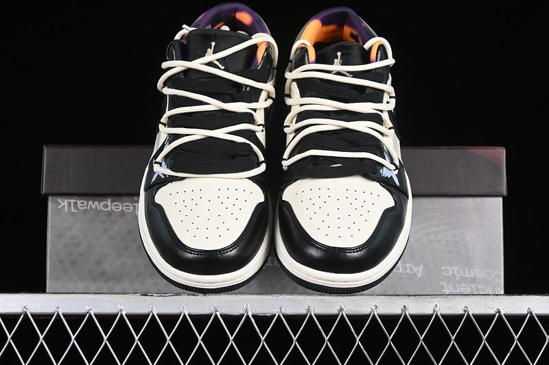 Nike Air Jordan 1 Low PandaPrank Black White Grey Sneakers