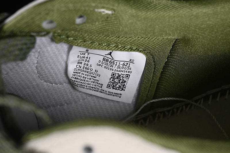 Nike Air Jordan 1 Low Travis Scott Fragment Design OG SP BAPE White Grey Green Sneakers