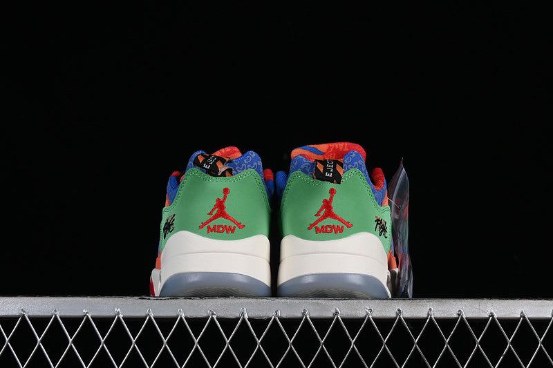 Nike Air Jordan 5 Low Doernbecher Hyper Royal Safety Orange University Red Sneakers