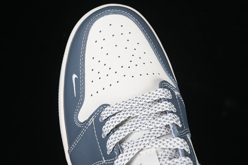 Nike Air Jordan 1 Low White Black Grey Blue Sneakers