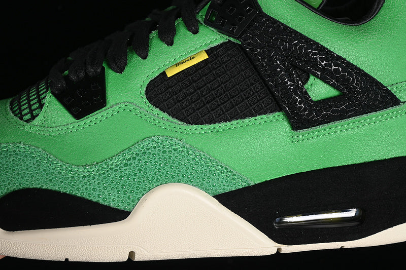 Nike Air Jordan 4 Retro Manila White Black Green Sneakers