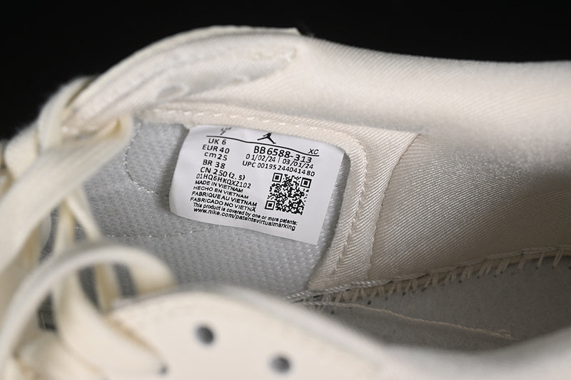 Nike Air Jordan 1 Low BURBERRY Travis Scott Fragment Design OG SP White Sneakers
