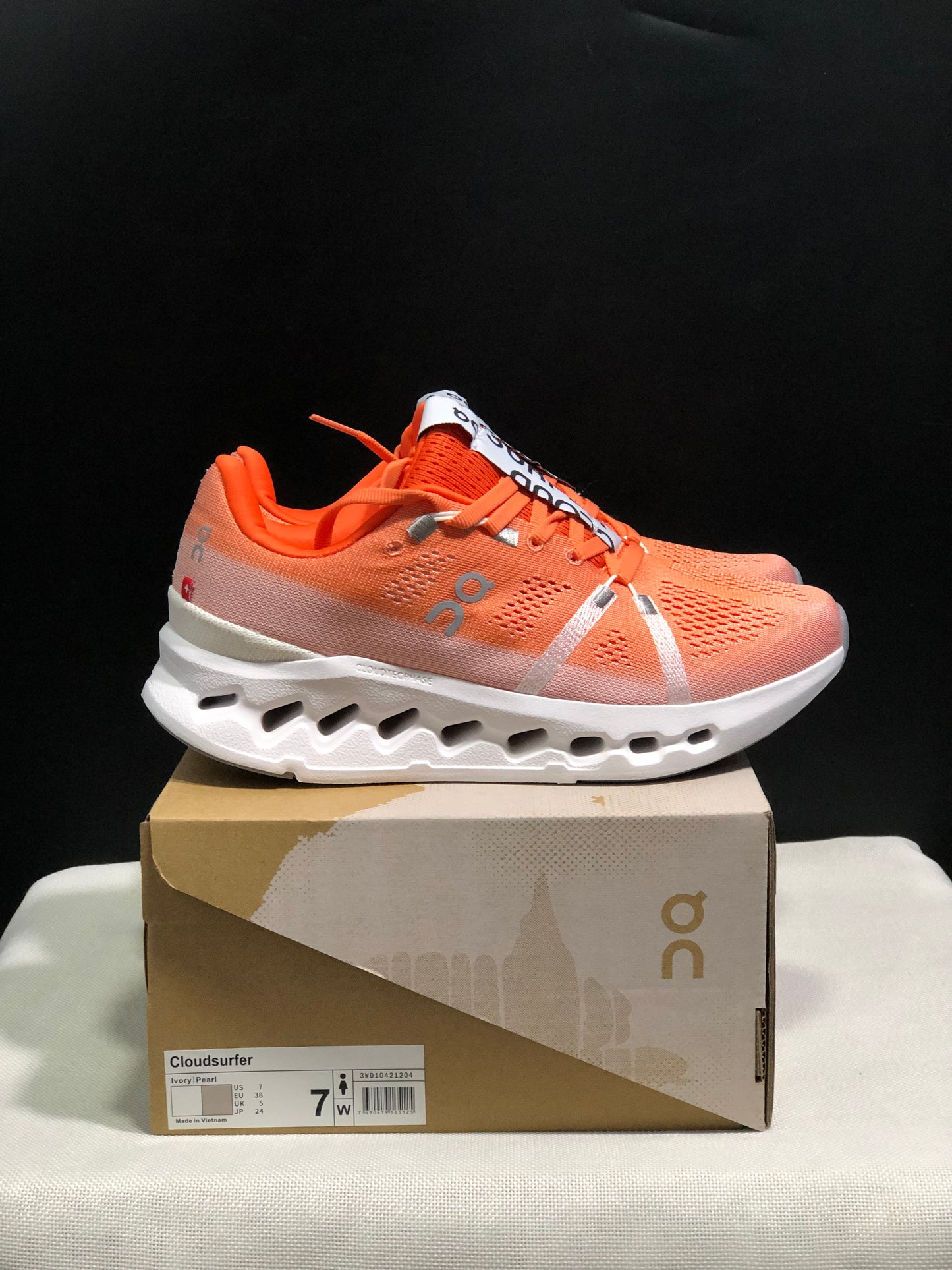 On Running Cloudsurfer Training Anti-Slip Running Shoes Orange/White