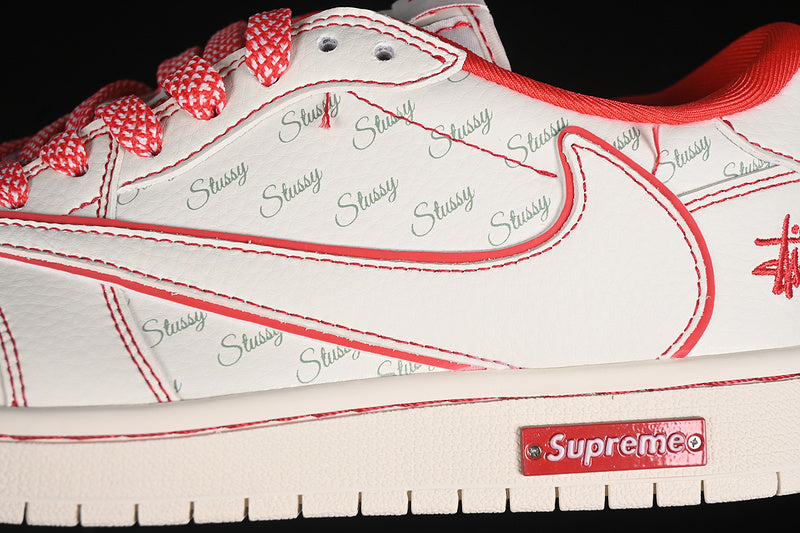Nike Air Jordan 1 Low Travis Scott Fragment Design OG SP Red White Sneakers