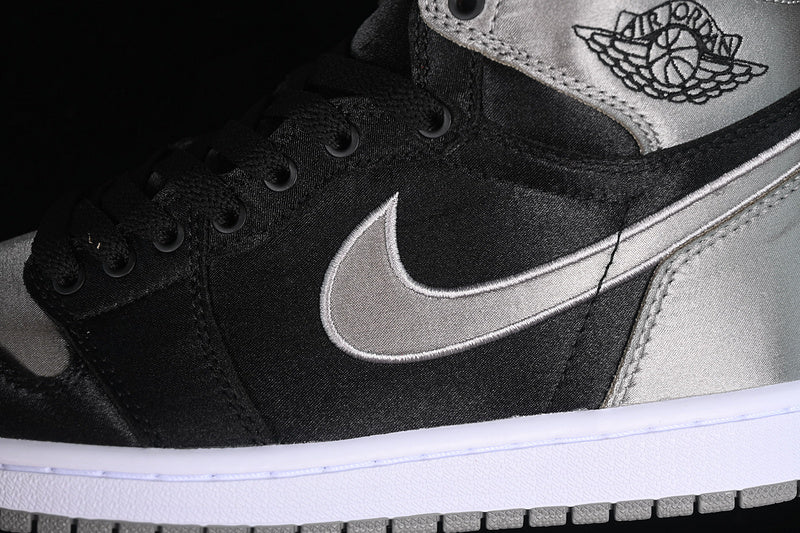 Nike Air Jordan 1 High OG Satin Shadow Black Medium Grey Sneakers