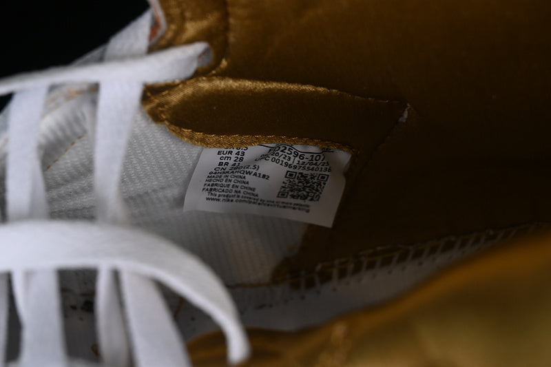 Nike Air Jordan 1 High OG Brown Sole Metallic Gold Gum White Sneakers